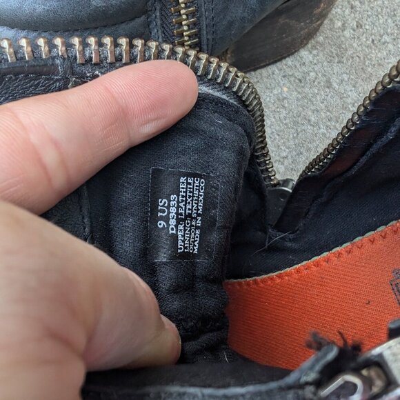 Cute moto Harley Davidson heeled leather booties size 9 - Picture 6 of 6